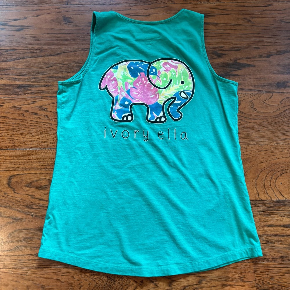 Ivory Ella Green Tank Top